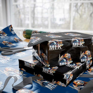 MLK I Have A Dream Wrapping Paper Roll Martin Luther King Portrait Black History Month TS11 Black Print Your Wear