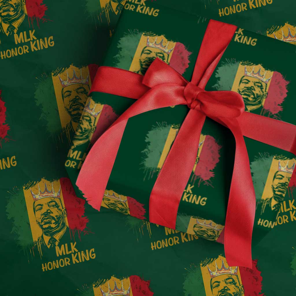 MLK Wrapping Paper Roll Honor King Civil Rights Leader Black History Month TS10 Green Print Your Wear