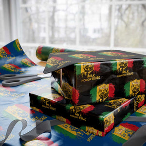 MLK Wrapping Paper Roll Honor King Civil Rights Leader Black History Month TS10 Black Print Your Wear