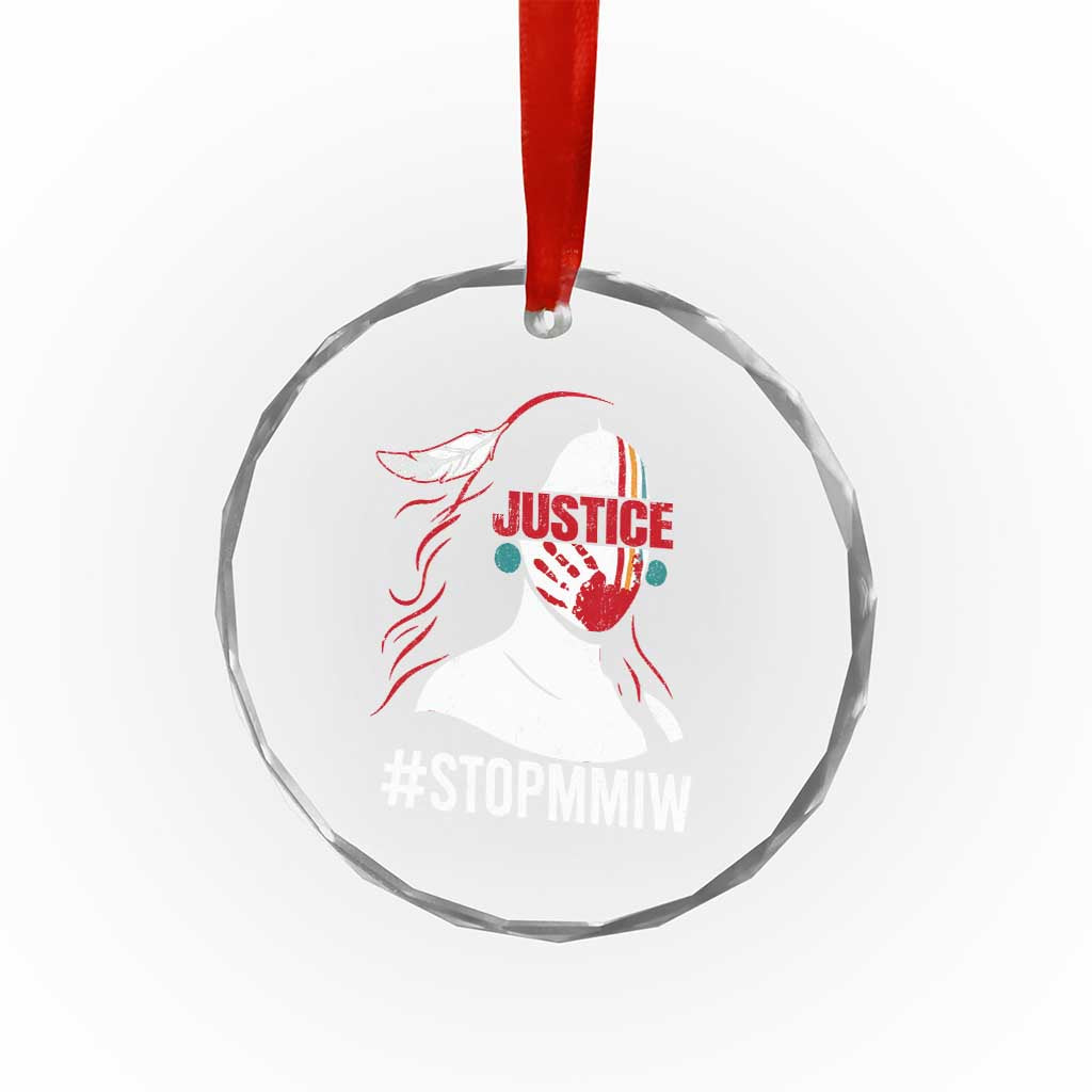 MMIW Awareness Crystal Glass Ornament Justice For Indigenous Woman Stop Stolen Sisters TS10 Print Your Wear