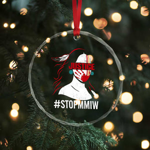 MMIW Awareness Crystal Glass Ornament Justice For Indigenous Woman Stop Stolen Sisters TS10 Print Your Wear