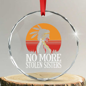 MMIW Awareness Crystal Glass Ornament No More Stolen Sisters Native American Gift TS12 Transparent Glass 3'' Circle Print Your Wear
