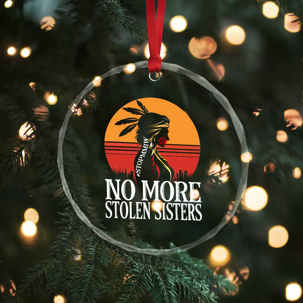 MMIW Awareness Crystal Glass Ornament No More Stolen Sisters Native American Gift TS12 Print Your Wear