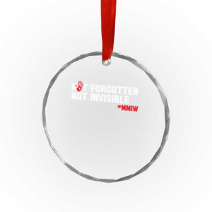 MMIW Awareness Crystal Glass Ornament Not Forgotten Not Invisible Indigenous Women TS12 Print Your Wear