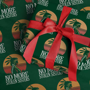 MMIW Awareness Wrapping Paper Roll No More Stolen Sisters Native American Gift TS12 Green Print Your Wear