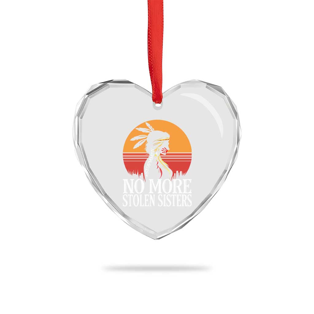 MMIW Awareness Heart Crystal Glass Ornament No More Stolen Sisters Native American Gift TS12 Print Your Wear