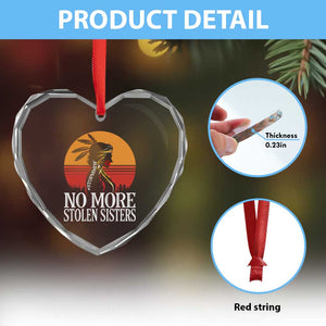 MMIW Awareness Heart Crystal Glass Ornament No More Stolen Sisters Native American Gift TS12 Print Your Wear