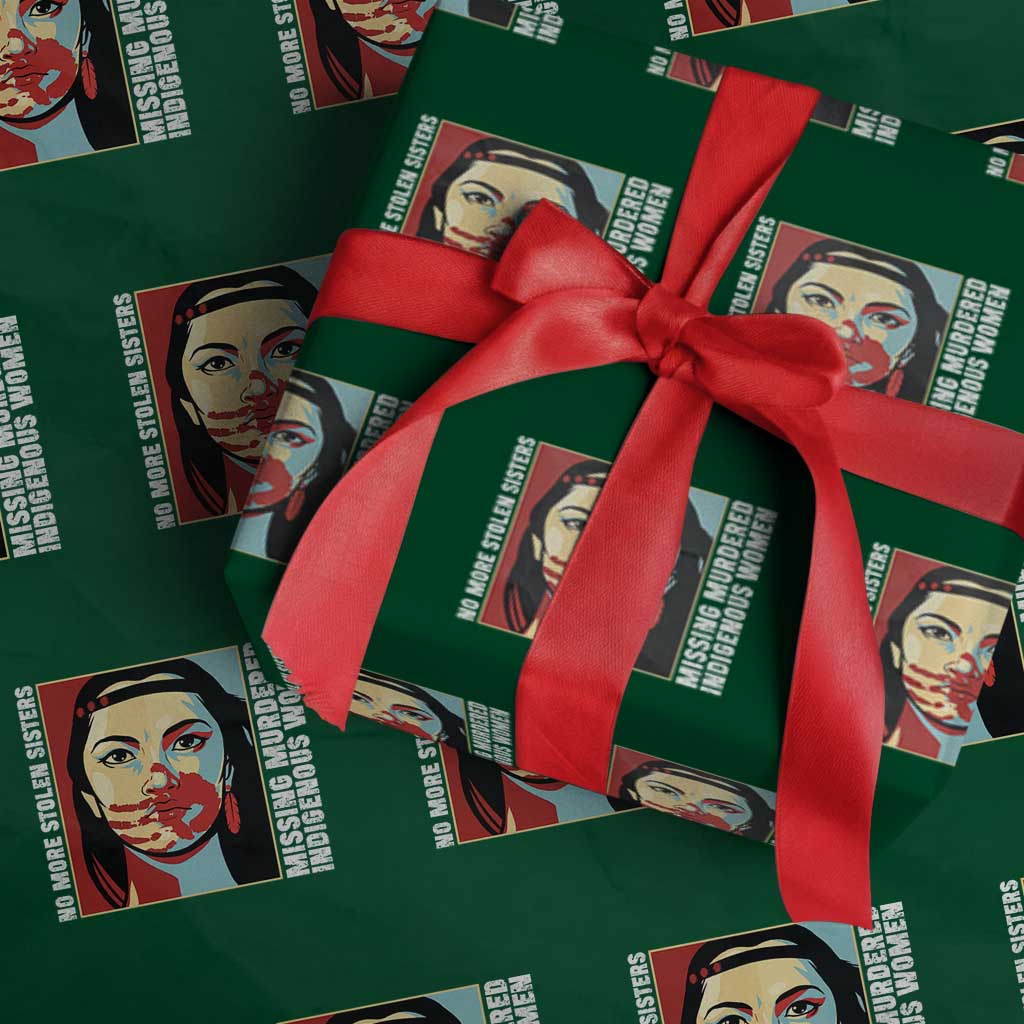 MMIW Awareness Support Wrapping Paper Roll Voices For Stolen Sisters Native American TS12 Green Print Your Wear
