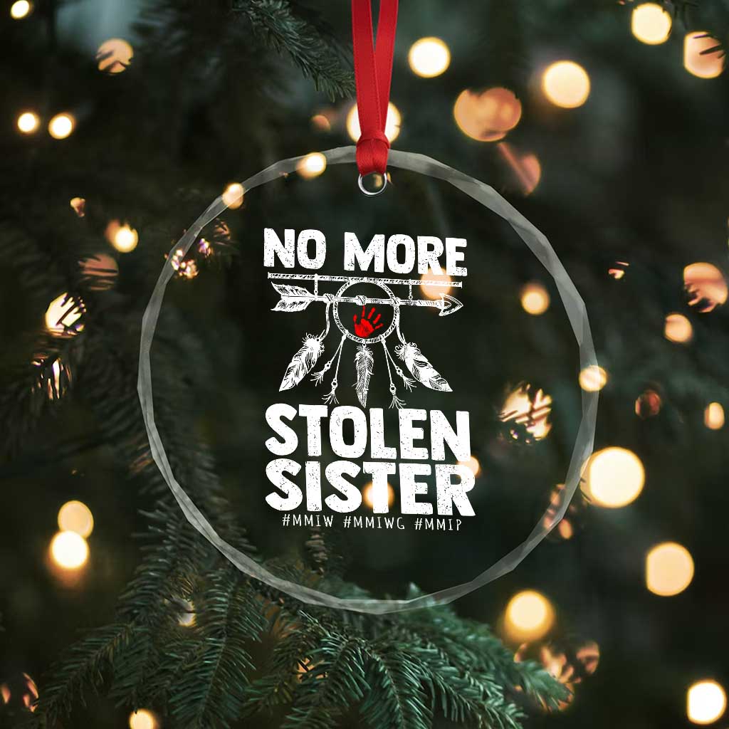 MMIW Crystal Glass Ornament No More Stolen Sisters Indigenous Woman TS10 Print Your Wear
