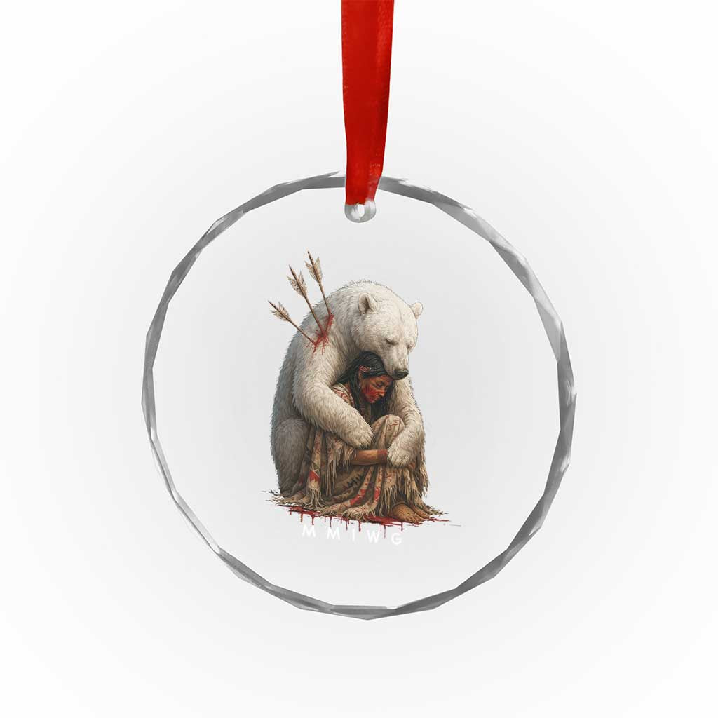 MMIW Native American Crystal Glass Ornament Spirit Bear Protecting Indigenous Woman MMIWG TS10 Print Your Wear