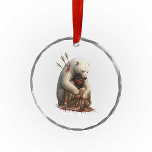 MMIW Native American Crystal Glass Ornament Spirit Bear Protecting Indigenous Woman MMIWG - Print Your Wear
