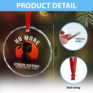 MMIW No More Stolen Sisters Crystal Glass Ornament American Native Indigenous Woman TS10 Print Your Wear