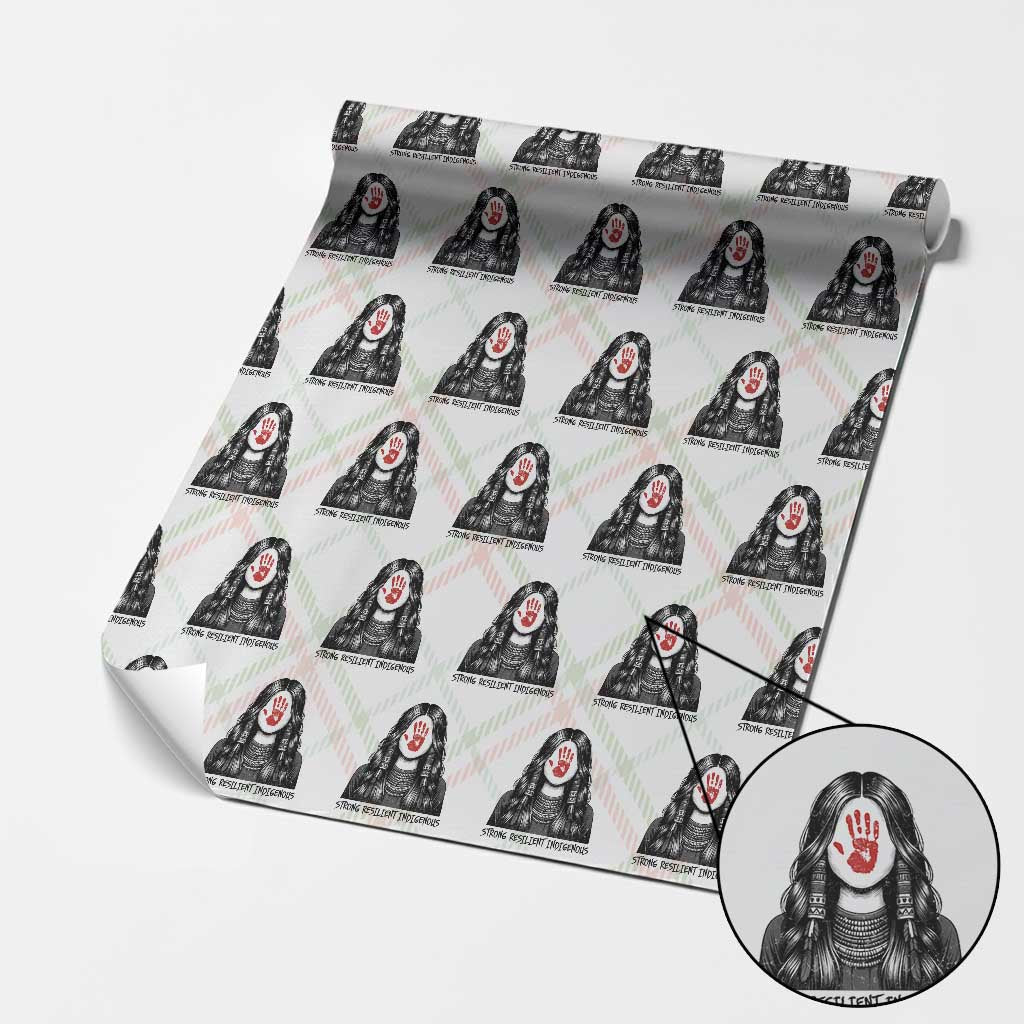 MMIW Strong Resilient Indigenous Wrapping Paper Roll Stand With Native Women Support TS12 Christmas Plaid Print Your Wear