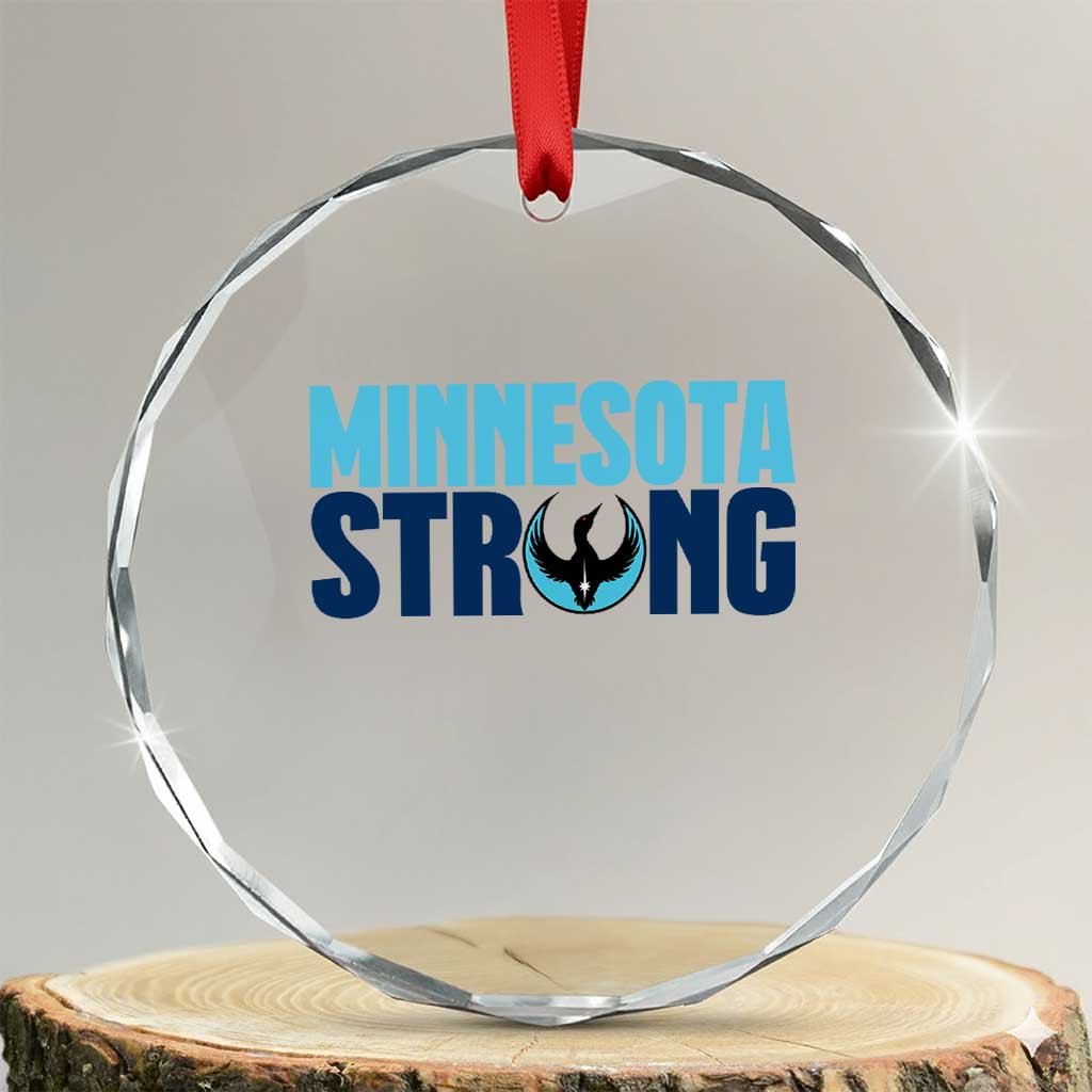 MN State Bird Loon Crystal Glass Ornament Minnesota Strong Pride TS12 Transparent Glass 3'' Circle Print Your Wear