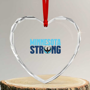 MN State Bird Loon Heart Crystal Glass Ornament Minnesota Strong Pride TS12 Transparent Glass 3'' Heart Print Your Wear