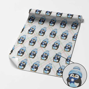 MN Strong Cute Penguin Wrapping Paper Roll Minnesota State Pride Gift TS12 Christmas Plaid Print Your Wear