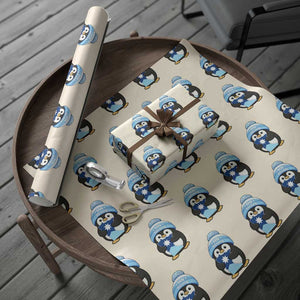 MN Strong Cute Penguin Wrapping Paper Roll Minnesota State Pride Gift TS12 Beige Print Your Wear