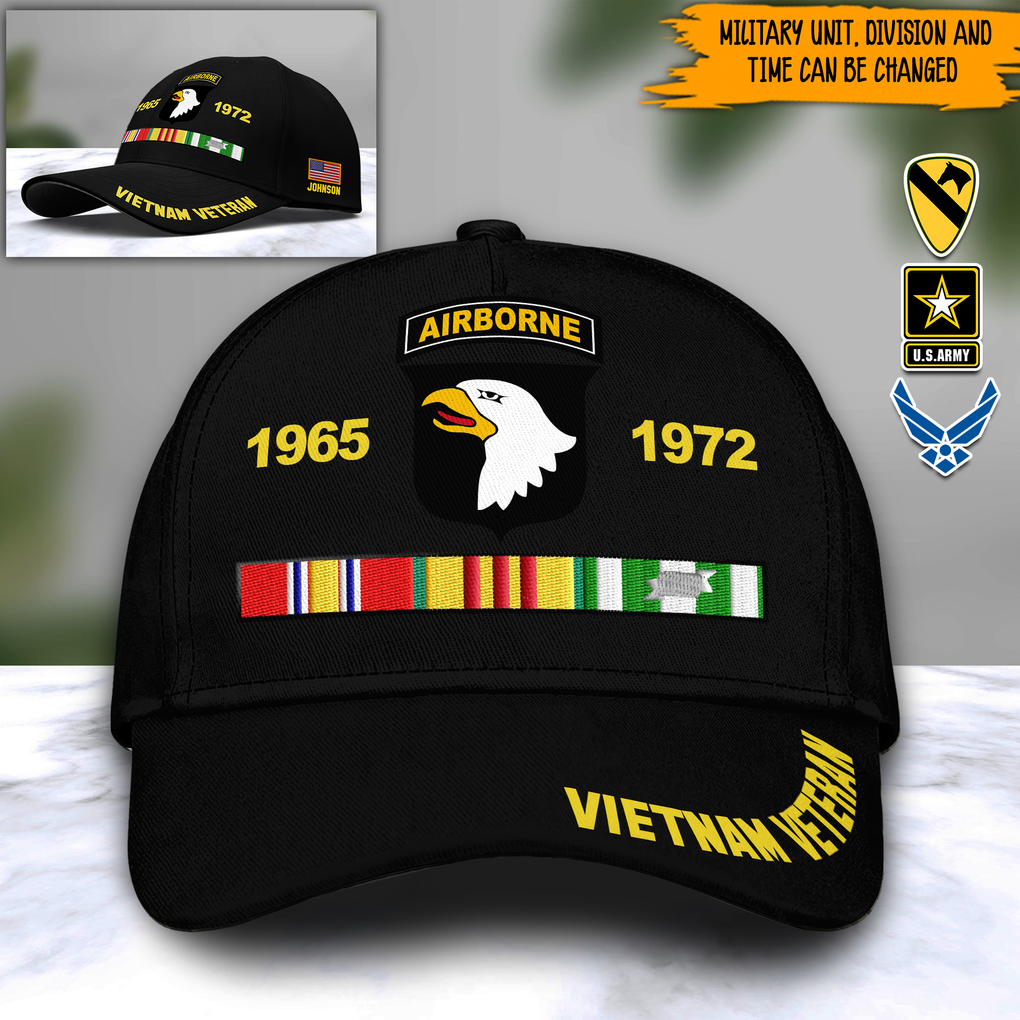 Personalized Vietnam Veteran Classic Cap CTM Classic Cap Universal Fit Custom - Printyourwear