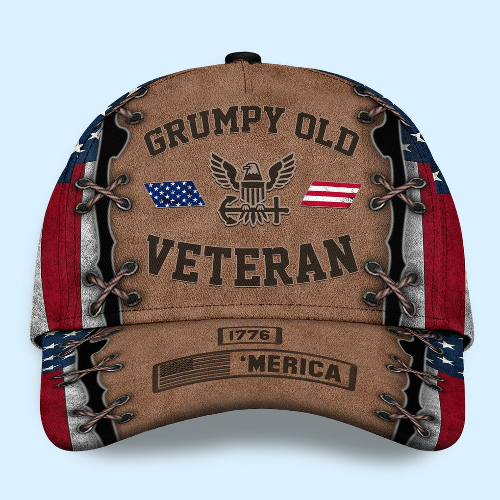 Personalized Veteran Classic Cap Grumpy Old Veteran CTM