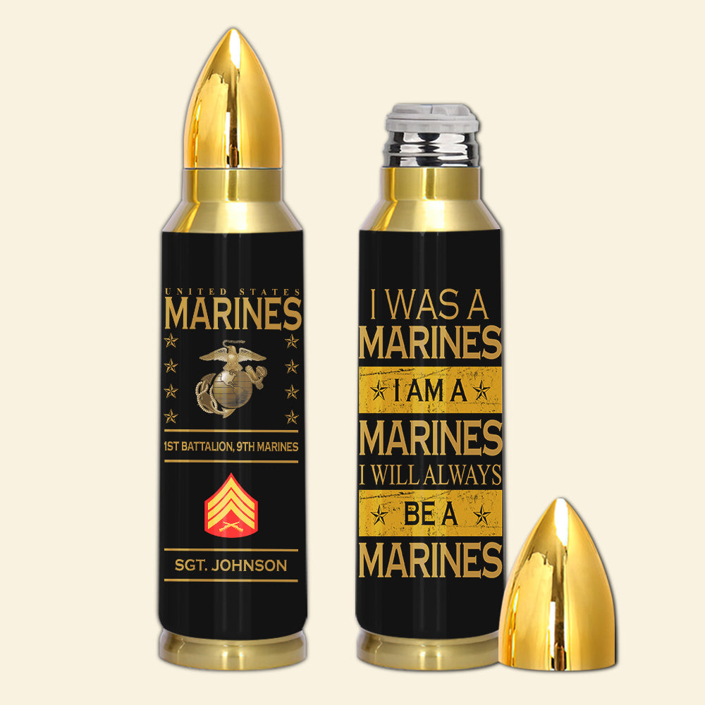 Personalized Veteran Bullet Tumbler Once A Veteran Always A Veteran CTM Printyourwear