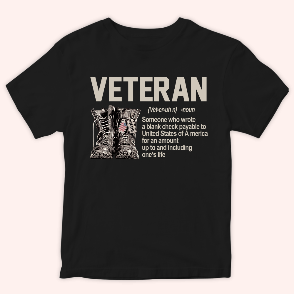 Personalized Veteran T Shirt What is a Veteran CTM Youth Custom - Printyourwear