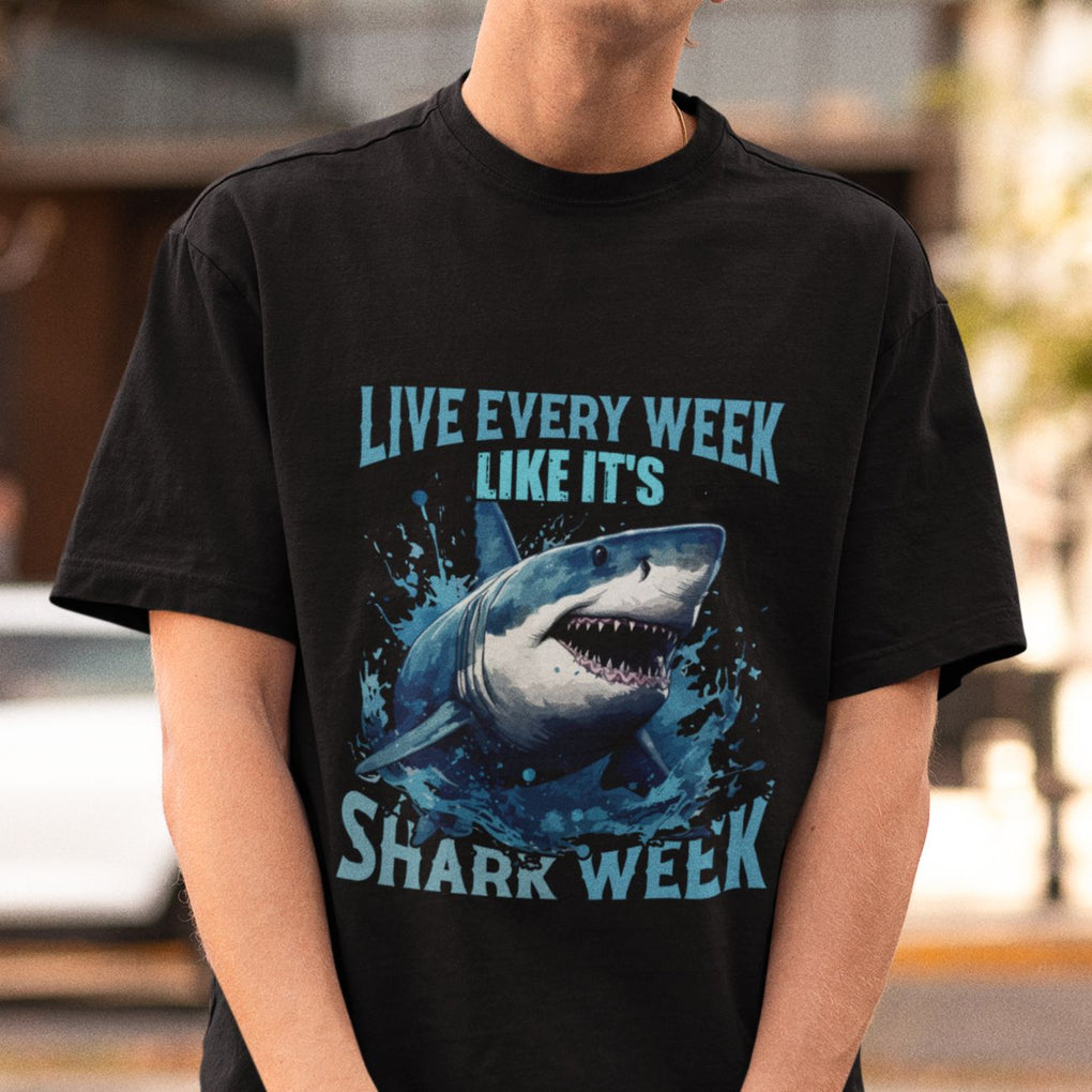 Live Every Week Like It's Shark Lover Week T Shirt Funny Ocean Life TS02 Printyourwear