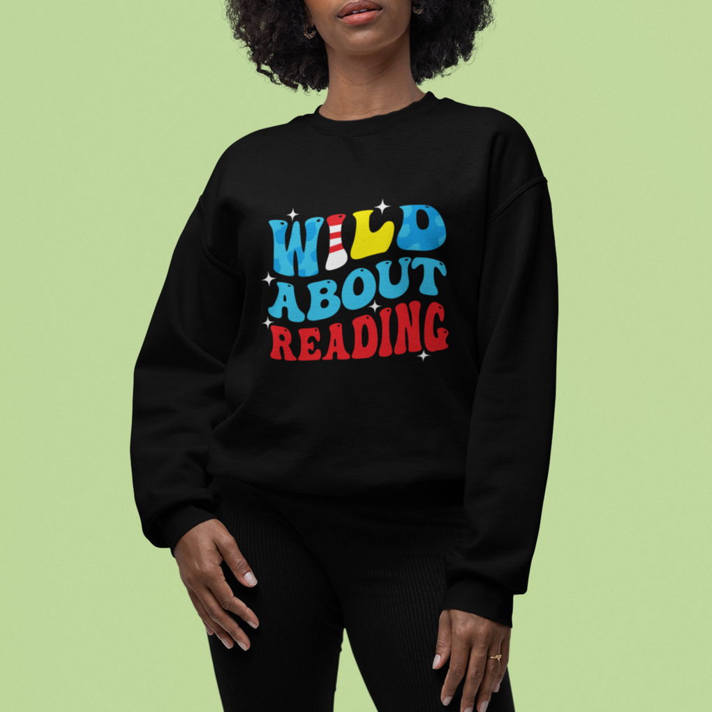 Wild About Reading Sweatshirt Teacher Of Little Things TS02 Printyourwear