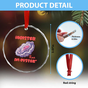 Moister Than An Oyster Crystal Glass Ornament Funny Inappropriate Adult Humor TS14 Print Your Wear