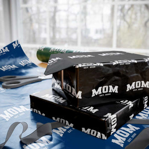 Mom Est 2026 Wrapping Paper Roll Promoted To Mommy Mother's Day TS11 Black Print Your Wear
