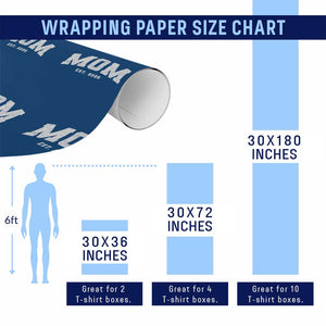 Mom Est 2026 Wrapping Paper Roll Promoted To Mommy Mother's Day TS11 Print Your Wear