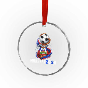 Mondyal 2026 Haiti Freedom Fist Broken Chains Soccer Graphic Crystal Glass Ornament Haitian Flag Football Sports Fan TS02 Print Your Wear