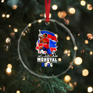 Mondyal 2026 Haiti Soccer Player Victory Celebration Graphic Crystal Glass Ornament Haitian Flag Football Sports Fan TS02 Print Your Wear
