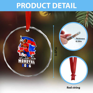 Mondyal 2026 Haiti Soccer Player Victory Celebration Graphic Crystal Glass Ornament Haitian Flag Football Sports Fan TS02 Print Your Wear