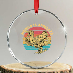 Mongo is Appalled Crystal Glass Ornament Vintage Princess Cat Riding Dinosaur TS14 Transparent Glass 3'' Circle Print Your Wear