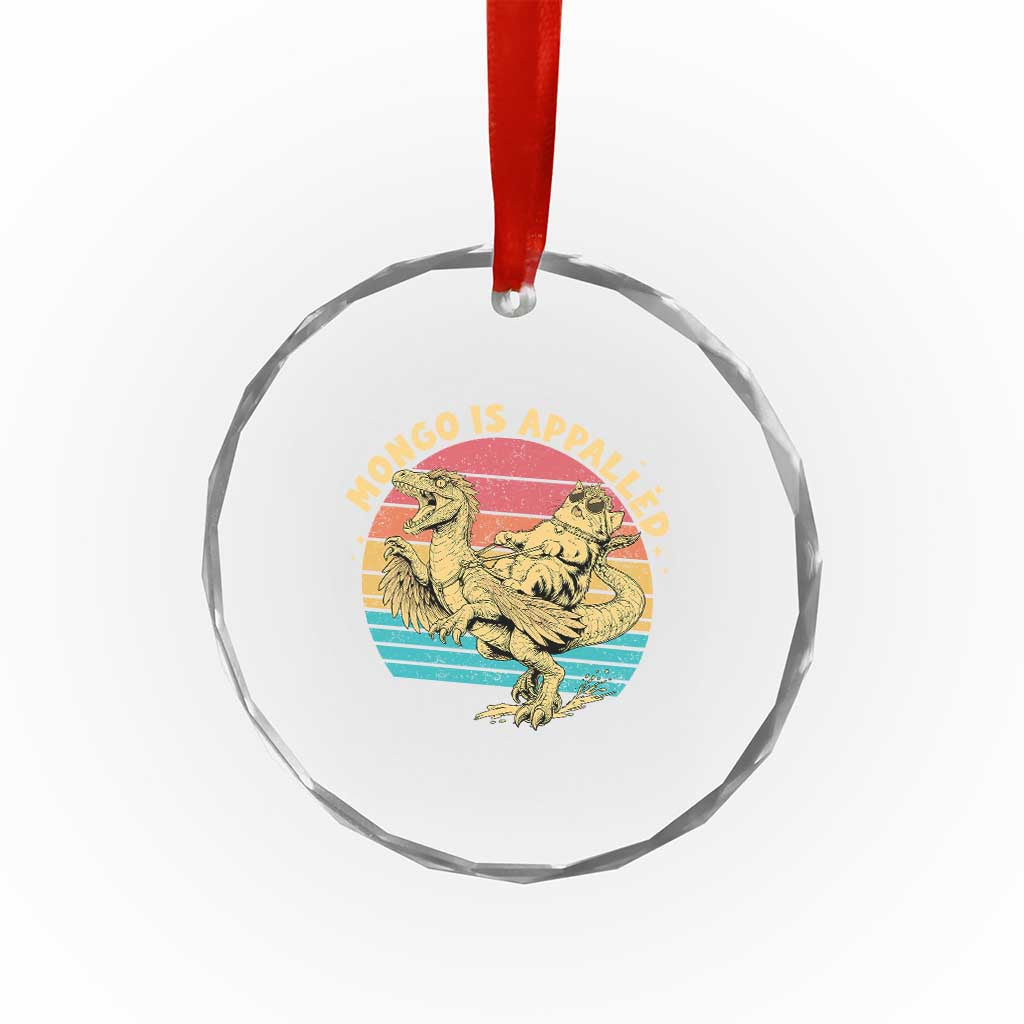 Mongo is Appalled Crystal Glass Ornament Vintage Princess Cat Riding Dinosaur TS14 Print Your Wear