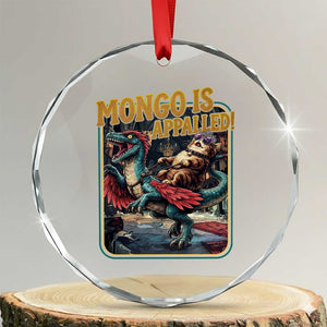 Mongo is Appalled Crystal Glass Ornament Vintage Princess Cat Riding Dinosaur Sci-Fi Book Lover TS14 Transparent Glass 3'' Circle Print Your Wear