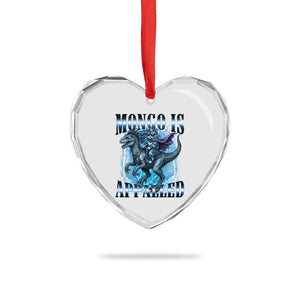 Mongo is Appalled Heart Crystal Glass Ornament Funny Princess Cat Riding Dinosaur TS14 Print Your Wear