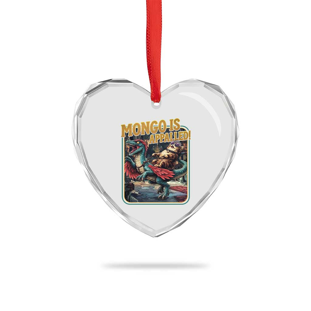 Mongo is Appalled Heart Crystal Glass Ornament Vintage Princess Cat Riding Dinosaur Sci-Fi Book Lover TS14 Print Your Wear