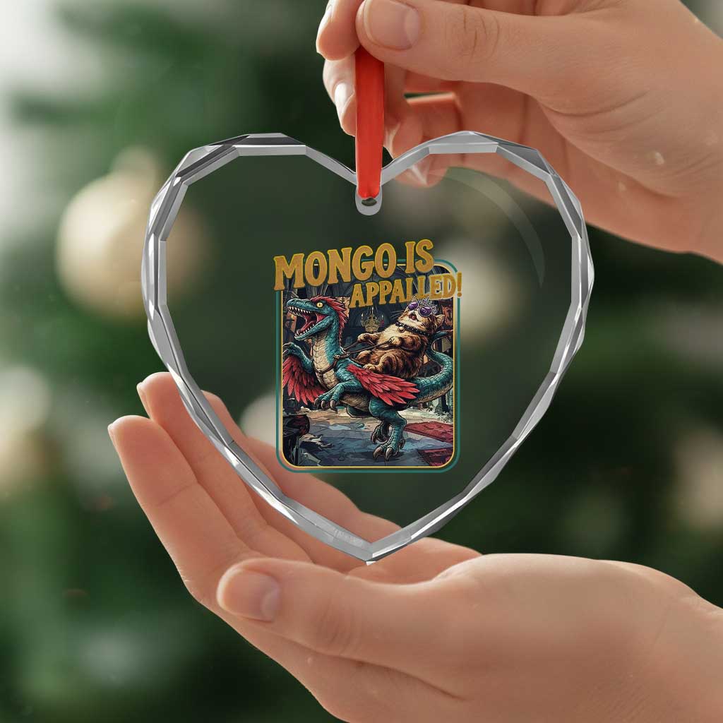 Mongo is Appalled Heart Crystal Glass Ornament Vintage Princess Cat Riding Dinosaur Sci-Fi Book Lover TS14 Print Your Wear