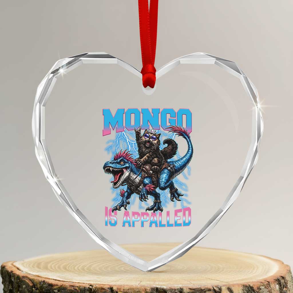 Mongo Is Appalled Princess Cat Quote Heart Crystal Glass Ornament Geeky Fantasy Book Lover TS12 Transparent Glass 3'' Heart Print Your Wear