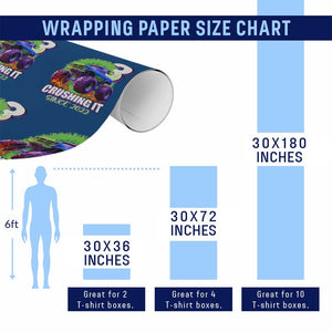 Monster Truck Birthday Wrapping Paper Roll 3 Years Old Boys Happy 3rd Bday Party TS02 Print Your Wear