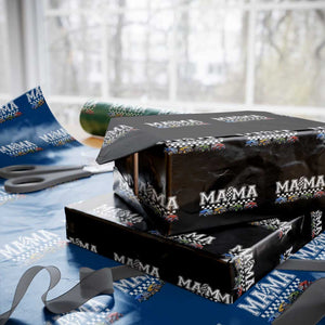 Monster Truck Mama Wrapping Paper Roll Funny Truck Mom Checkered Mother's Day TS11 Black Print Your Wear