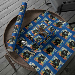 Monster Trucks Are My Jam Wrapping Paper Roll Vintage Retro TS02 Blue Print Your Wear