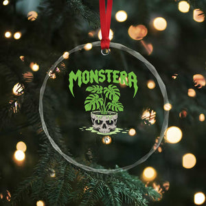 Monstera Lover Houseplant Gift Crystal Glass Ornament Skull Plant Pot Graphic TS12 Print Your Wear