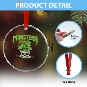 Monstera Lover Houseplant Gift Crystal Glass Ornament Skull Plant Pot Graphic TS12 Print Your Wear