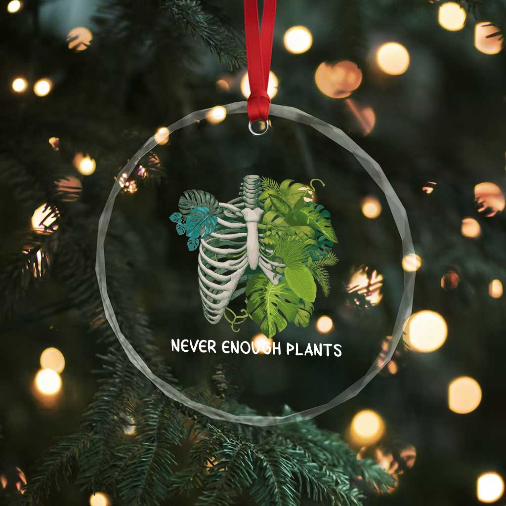 Monstera Plant Body Skeleton Crystal Glass Ornament Never Enough Plants TS12 Print Your Wear