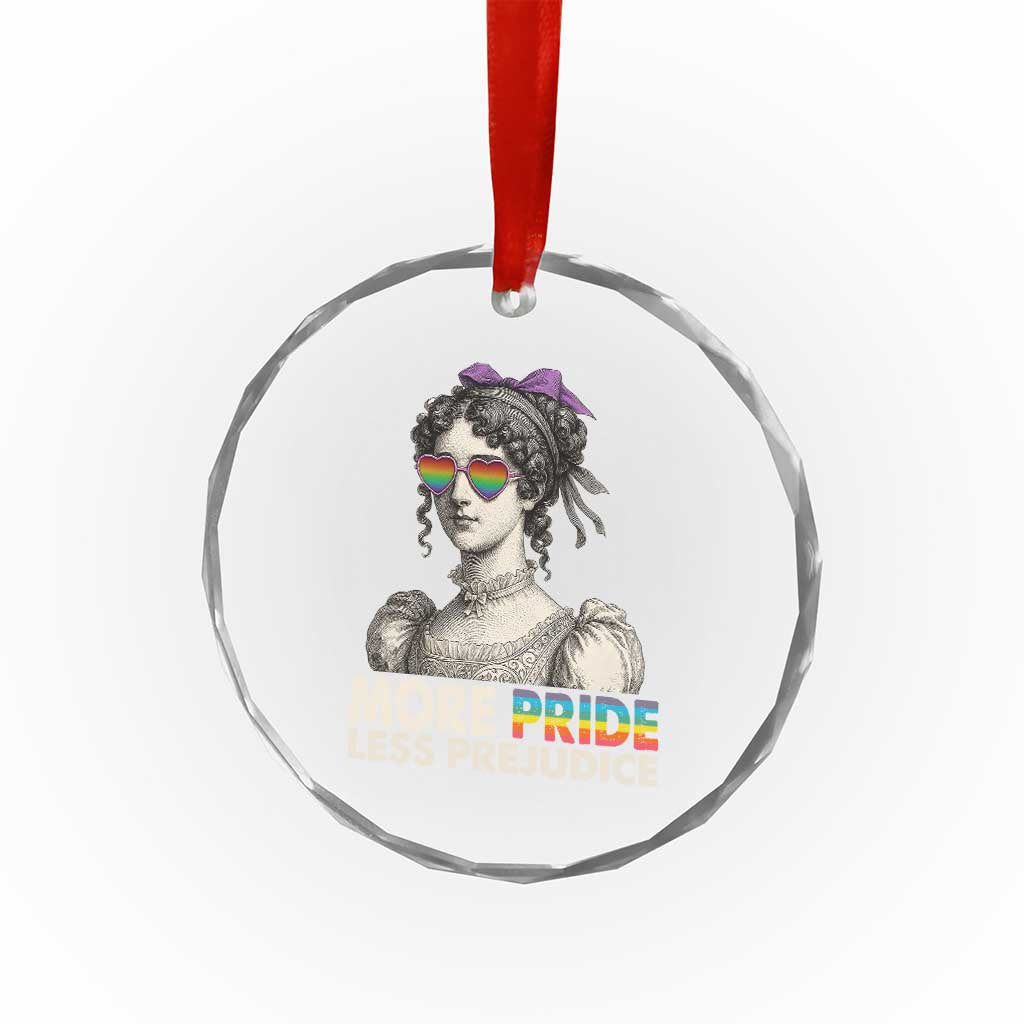More Pride Less Prejudice Crystal Glass Ornament LGBTQ Proud Ally Pride Month TS10 Print Your Wear