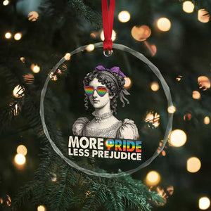 More Pride Less Prejudice Crystal Glass Ornament LGBTQ Proud Ally Pride Month TS10 Print Your Wear