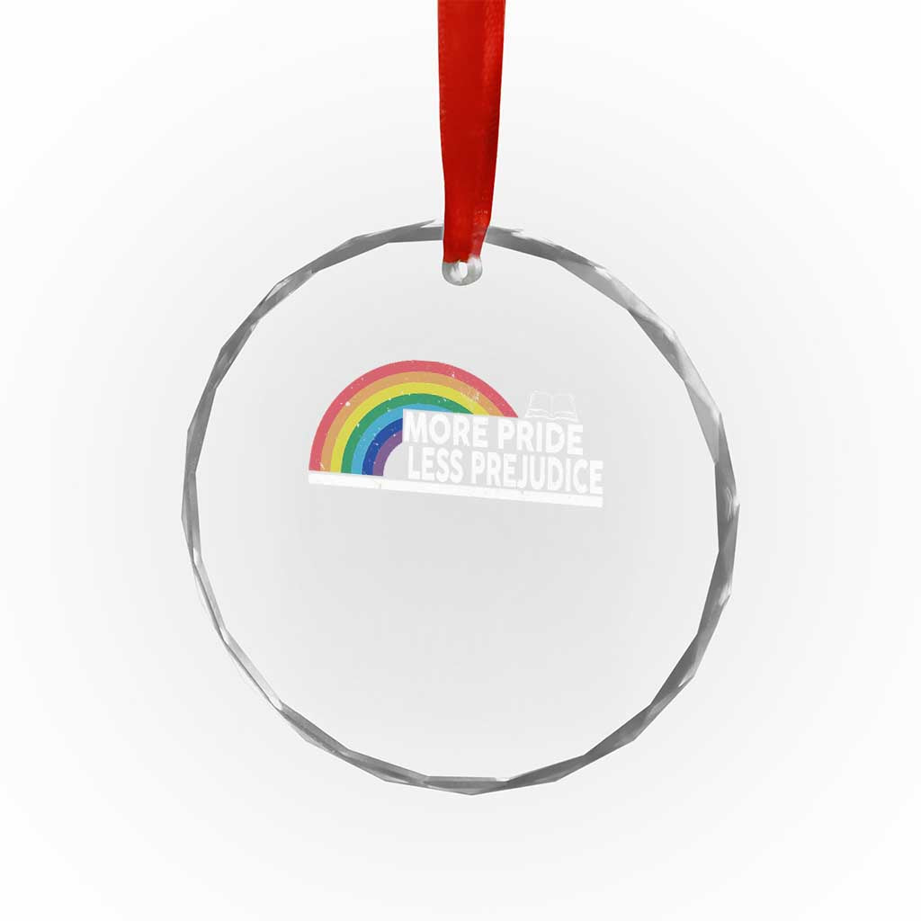 More Pride Less Prejudice Crystal Glass Ornament Pride Month LGBTQ TS14 Print Your Wear