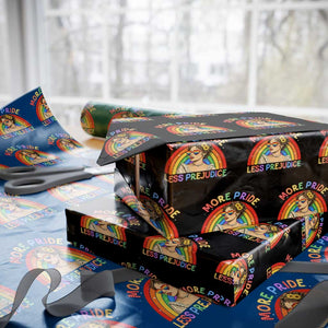 More Pride Less Prejudice Wrapping Paper Roll Pride Month LGBTQ Gay Lesbian